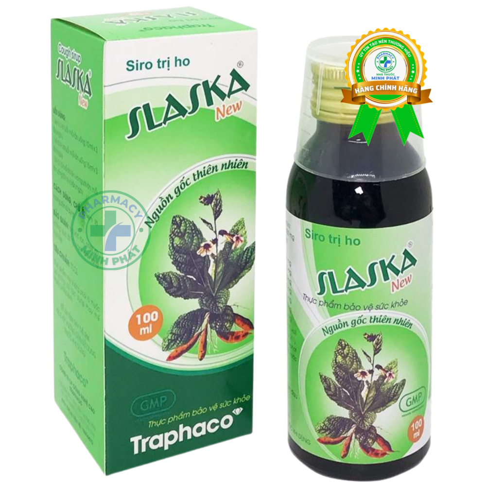 Siro Trị Ho Slaska New, giúp giảm ho gió, ho khan, ho lâu ngày